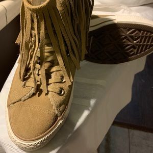 Suede Chuck Taylors with Fringes